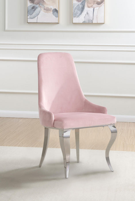 Antoine Upholstered Demi Arm Dining Side Chairs (Set of 2)