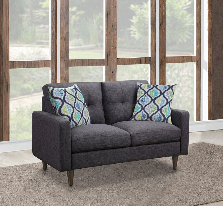 Watsonville Tufted Back Loveseat Grey