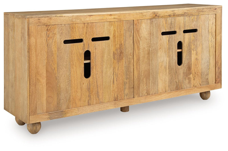 Niam - Accent Cabinet - Light Antique Beige