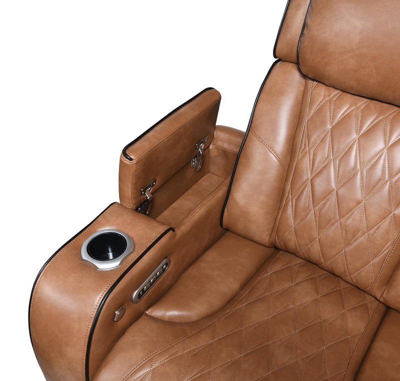 U72 - Power Reclining Sofa - Brown