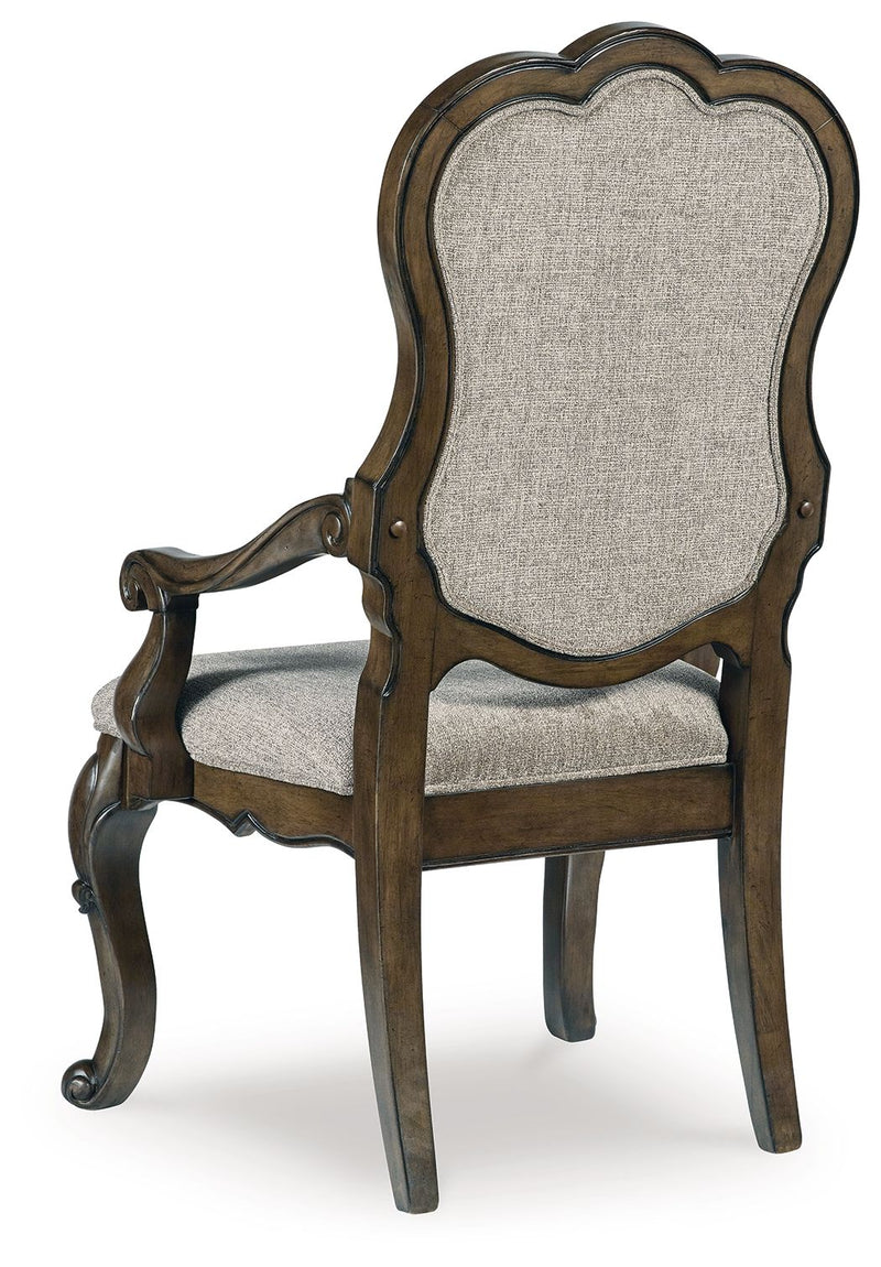 Maylee - 11 Pc. - Dining Extension Table, 4 Side Chairs, 2 Arm Chairs, Storage Bench, Buffet And Hutch - Dark Brown