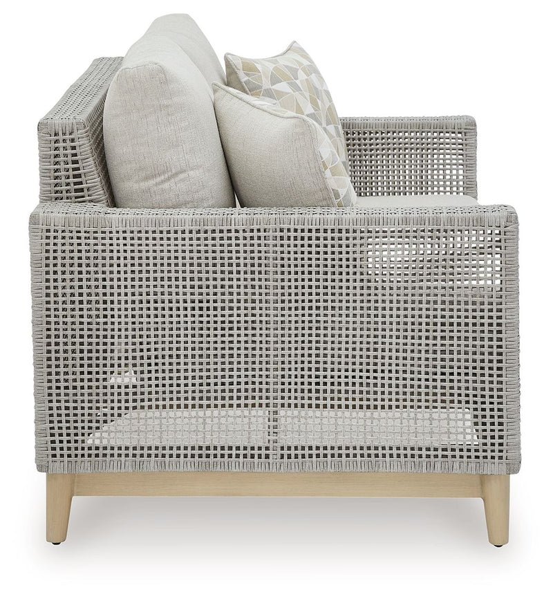 Seton Creek - Loveseat With Cushion - Gray