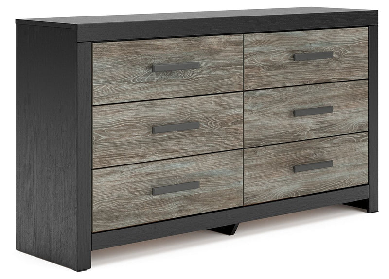 Broachmyn - 3 Pc. - Dresser And 2 Nightstands - Black / Gray