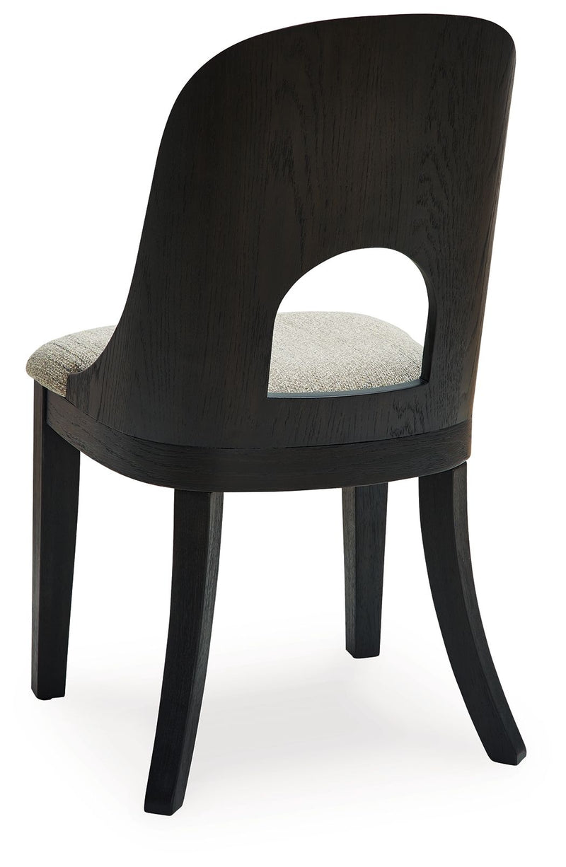Rowanbeck - Dining Upholstered Side Chair (Set of 2) - Gray / Black