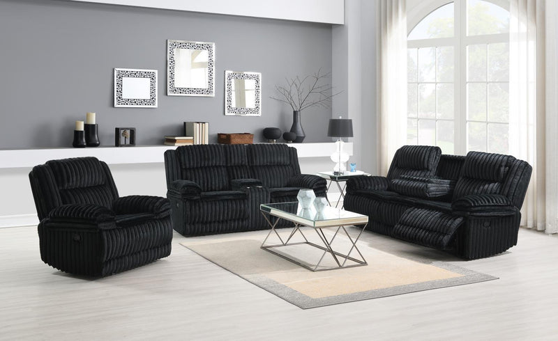 U112 - Corduroy Motion Chair - Black