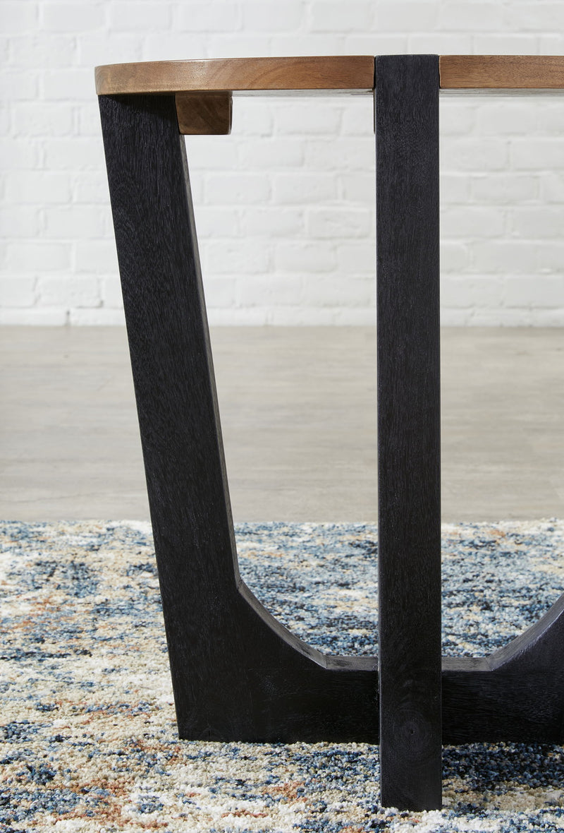 Hanneforth - Round End Table - Brown