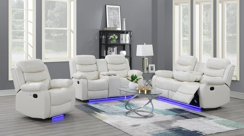 U157 - Motion LED Loveseat - White