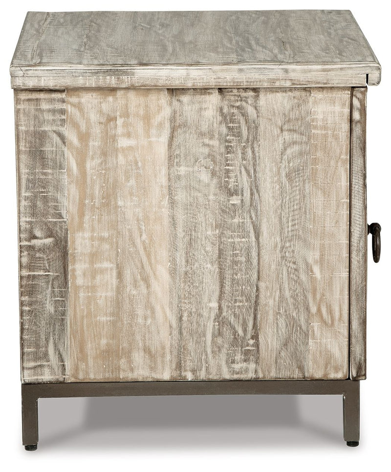 Laddford - Accent Cabinet - Shelf - Whitewash