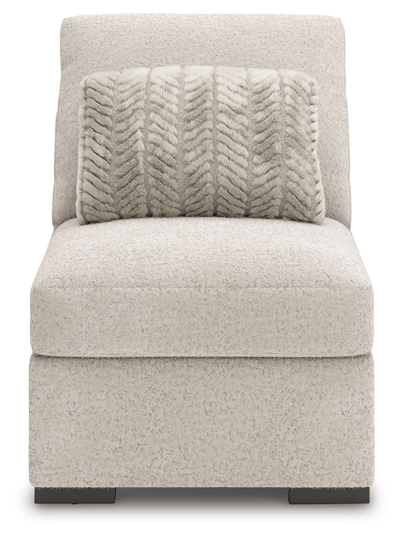 Cuddle Plush - 3 Pc. - 3-Piece Sectional, Chair And Ottoman - Arctic