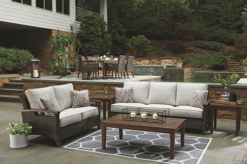 Paradise Trail - Sofa with Cushion - Medium Brown