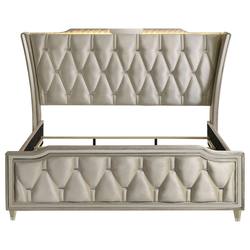 Lorient Wingback Bed with LED Lighting