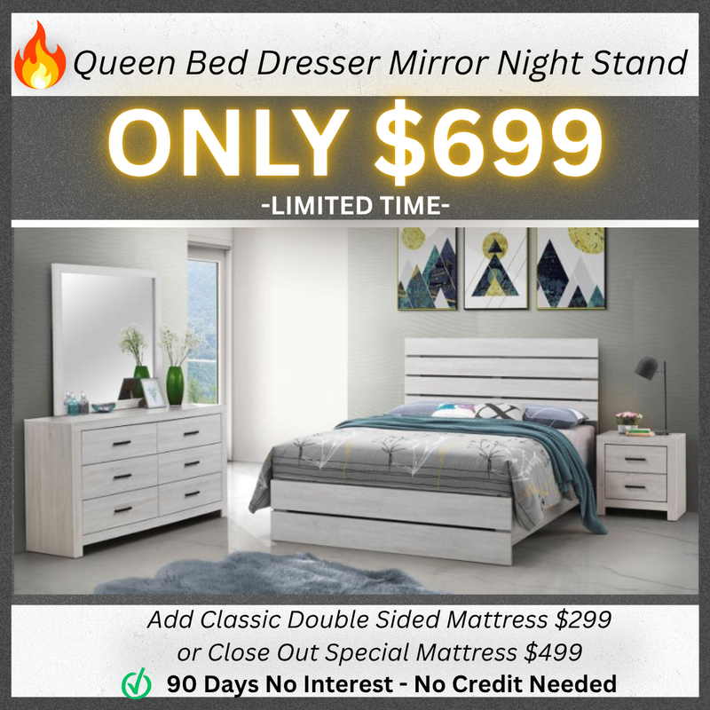 Queen Bed Dresser Mirror Nightstand