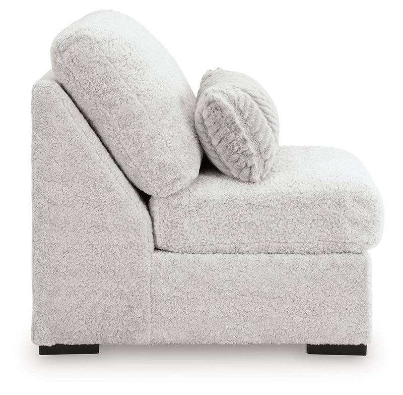 Cuddle Plush - 3 Pc. - 3-Piece Sectional, Chair And Ottoman - Arctic