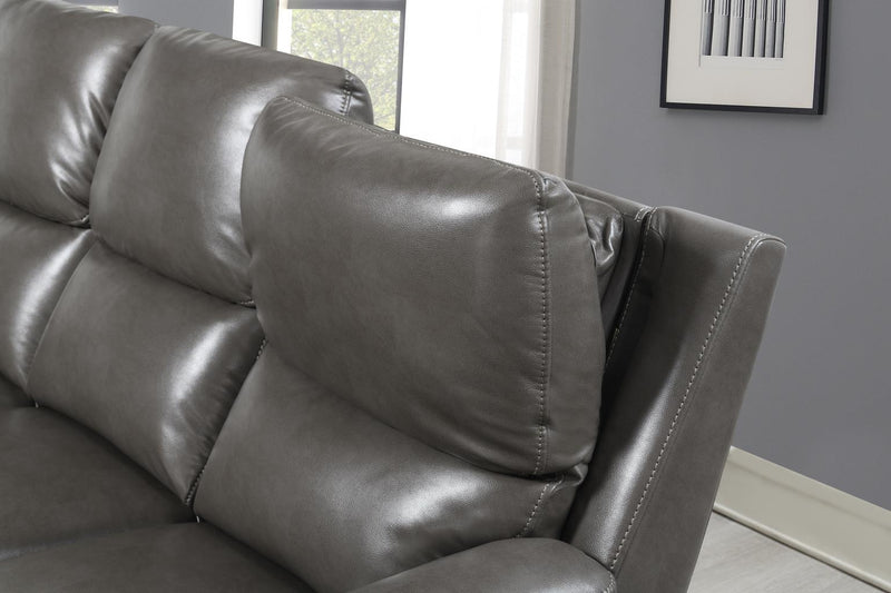U108 - Reclining Loveseat (Gel Faux Leather) - Gray