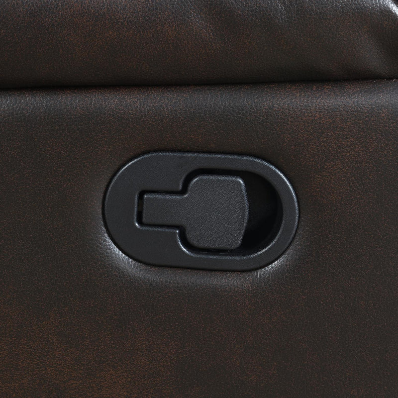 U141 - Motion Sofa With Drop Down, And Two Wireless Chargers - Brown