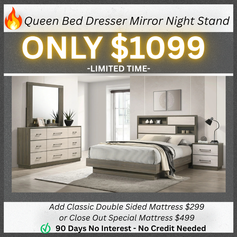 Queen Bed Dresser Mirror Nightstand