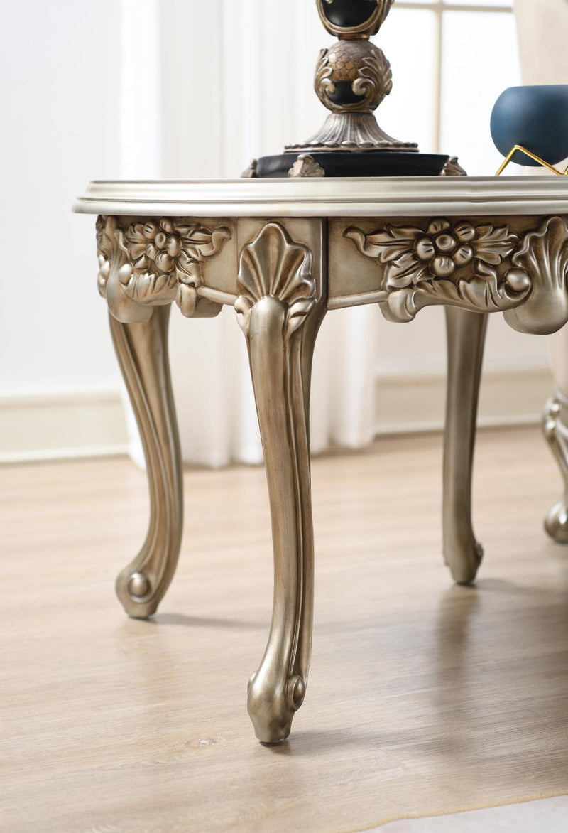 T197 - Coffee Table & 2 End Tables - Champagne
