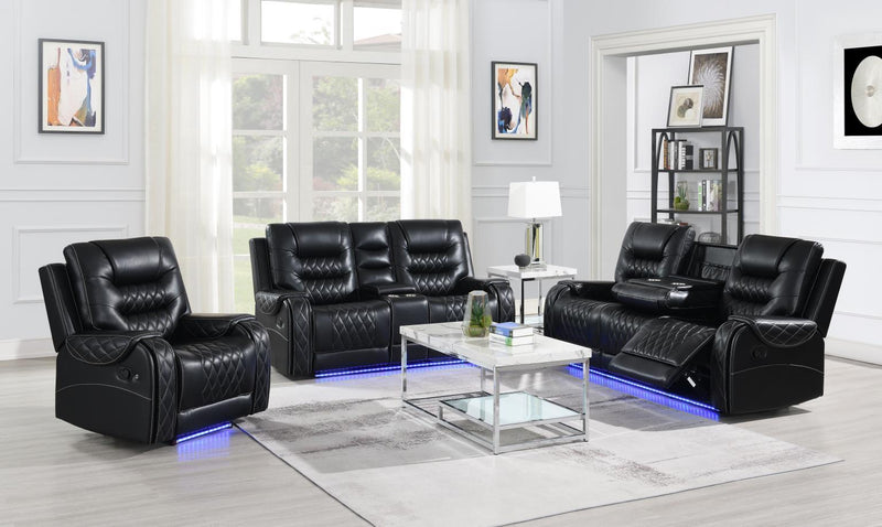 U140 - Motion Loveseat - Black