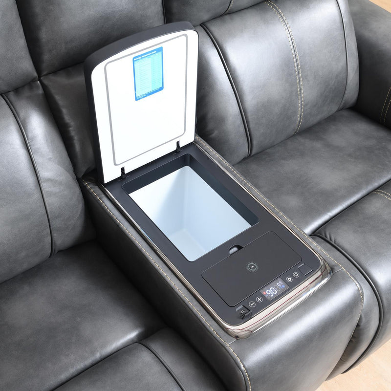 U66 - Power Reclining Loveseat - Dark Gray