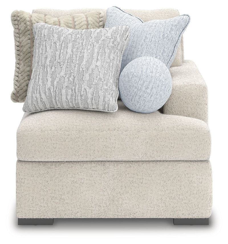 Cuddle Plush - 3 Pc. - 3-Piece Sectional, Chair And Ottoman - Arctic