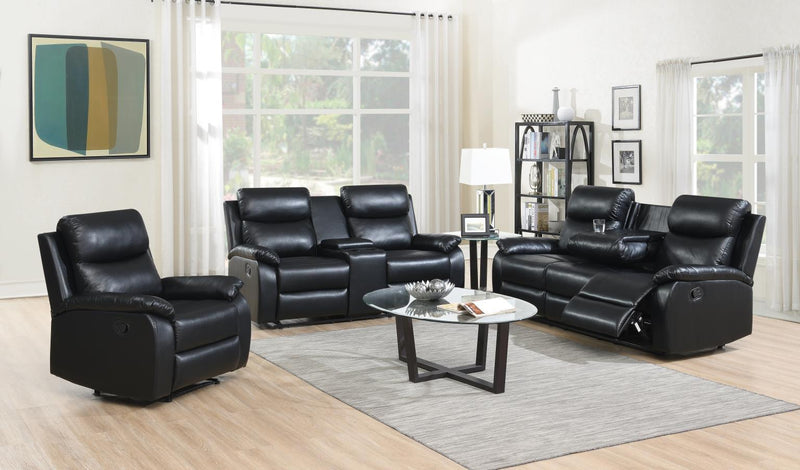 U184 - Motion Sofa With Drop Down Table - Black