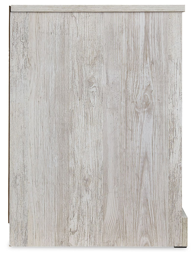 Paxberry - One Drawer Night Stand - Open Cubby - Whitewash