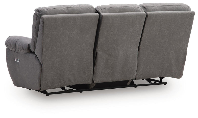 Bakerstein - Power Reclining Sofa With Adjustable Headrest - Galaxy