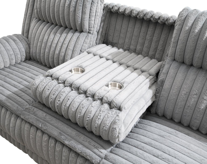U113 - Corduroy Motion Chair - Gray