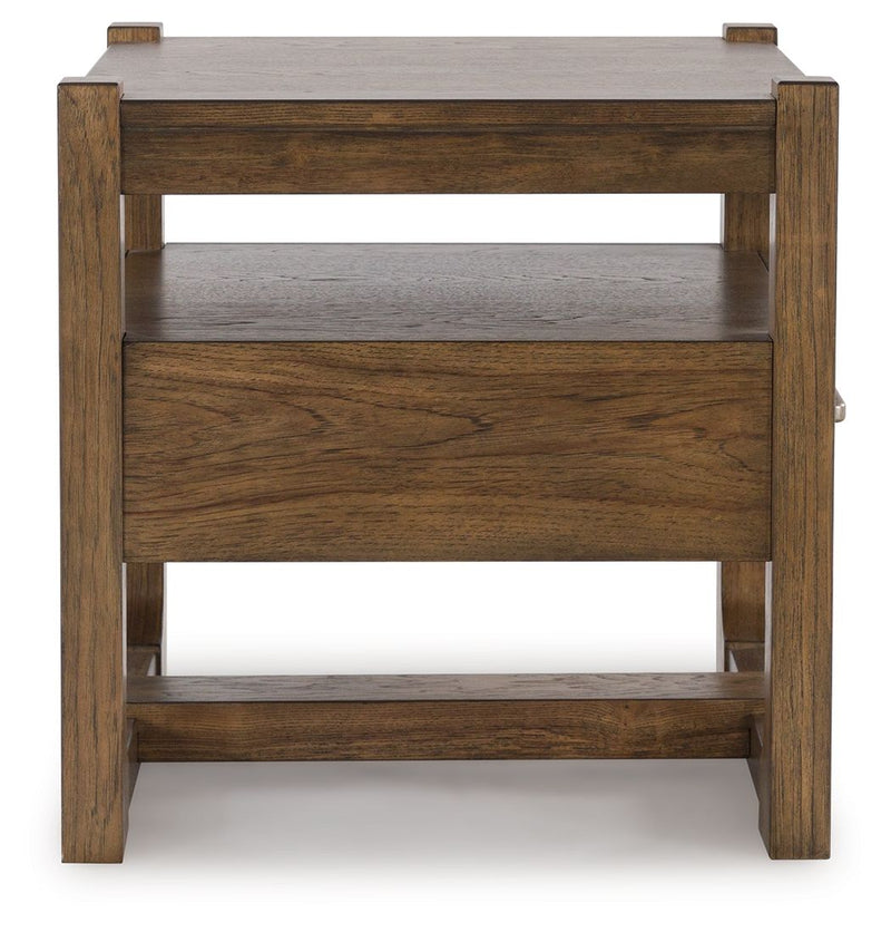 Cabalynn - Square End Table - Light Brown
