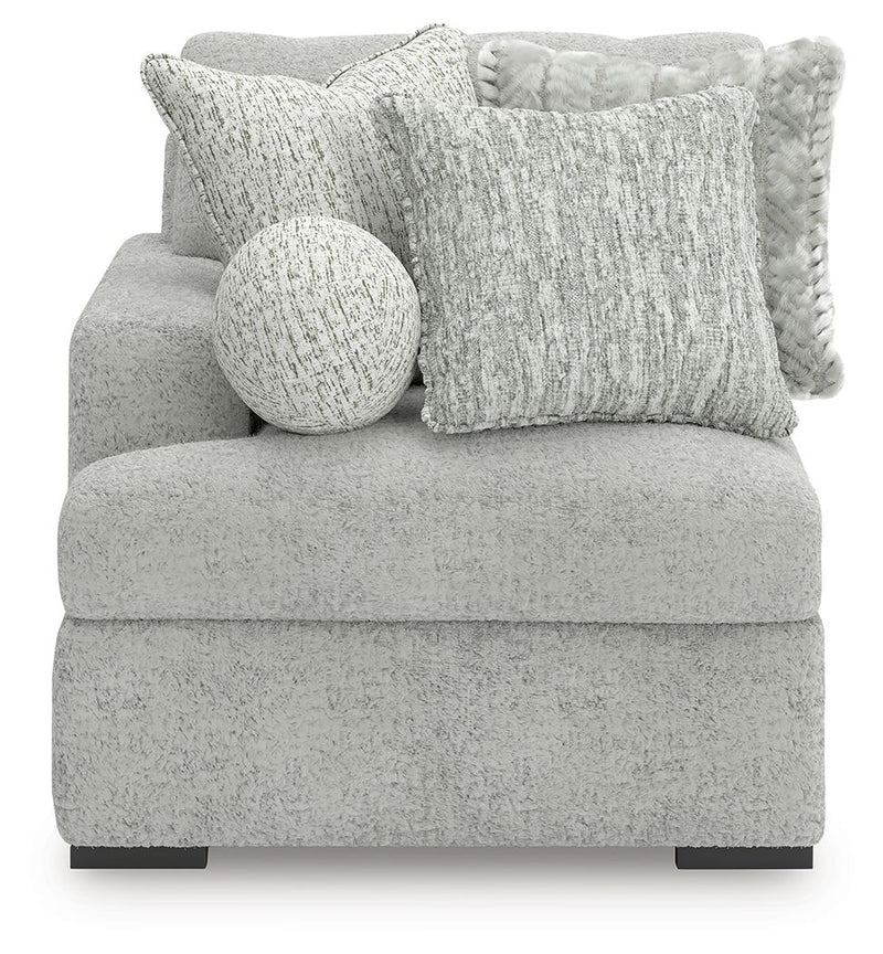 Cuddle Plush - 3 Pc. - 3-Piece Sectional, Chair And Ottoman - Arctic