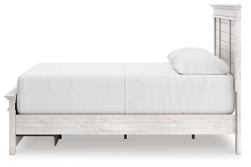 Makidern - Panel Storage Bed With Storage Footboard