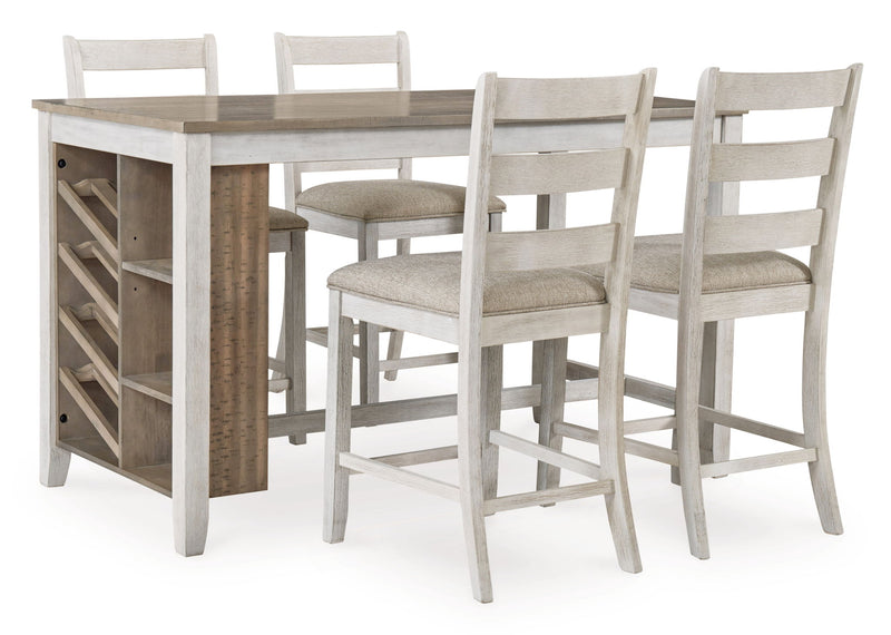 Skempton - Rectangular Counter Table With Storage - White