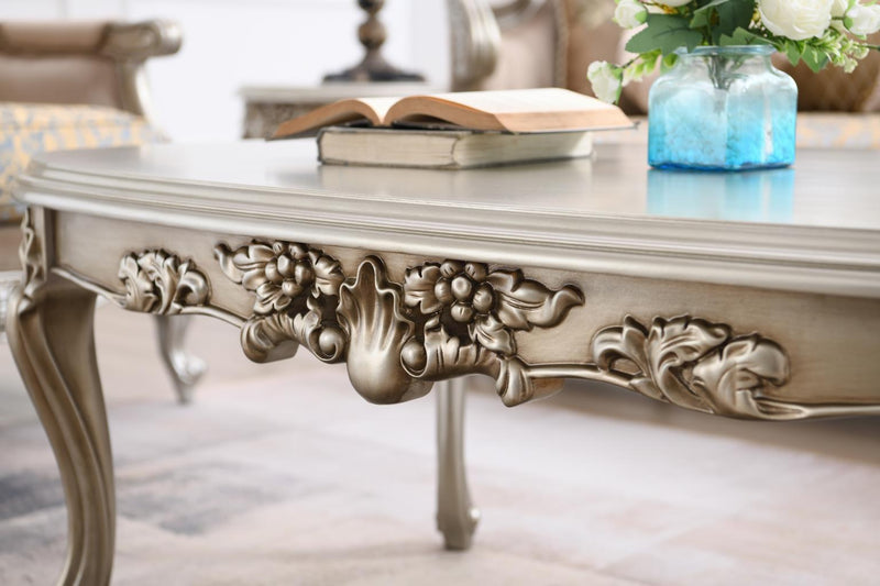T197 - Coffee Table & 2 End Tables - Champagne