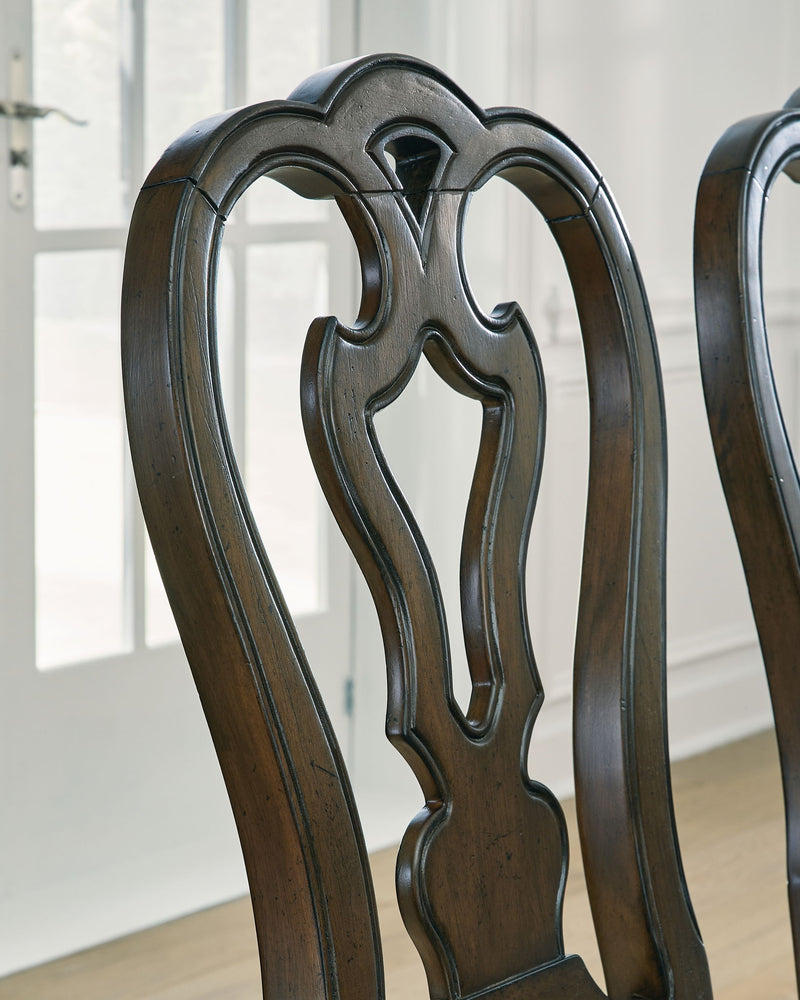 Maylee - Dining Upholstered Side Chair (Set of 2) - Dark Brown