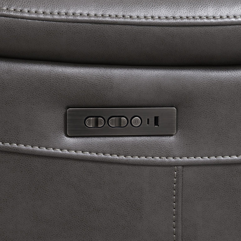 U108 - Reclining Sofa (Gel Faux Leather) - Gray