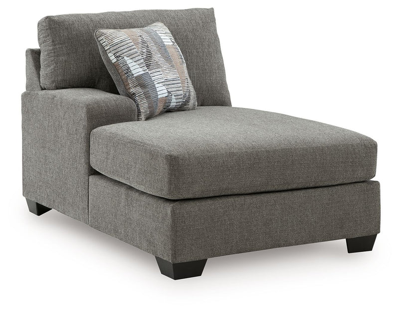 Clarington - 2 Pc. - 3-Piece Sectional And Oversized Ottoman - Greystone