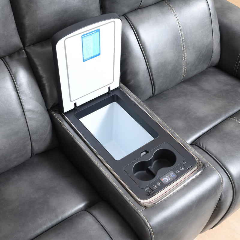 U66 - Power Reclining Loveseat - Dark Gray