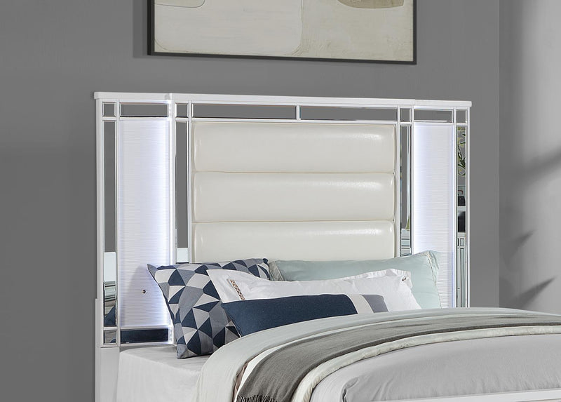 B224 - Upholstered Bed With LED Light