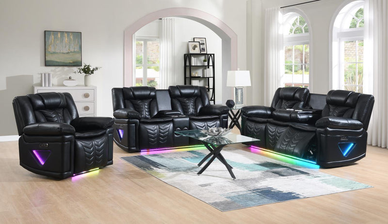U6039 - Reclining Sofa - Black