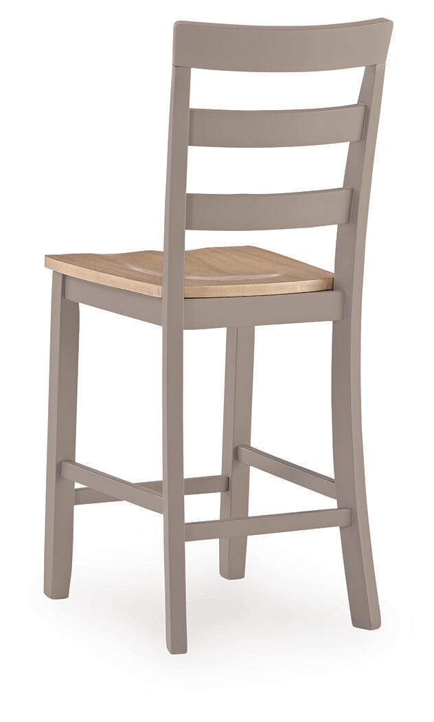 Harperfeld - 5 Pc. - Dining Table And 4 Barstools - Natural / Gray