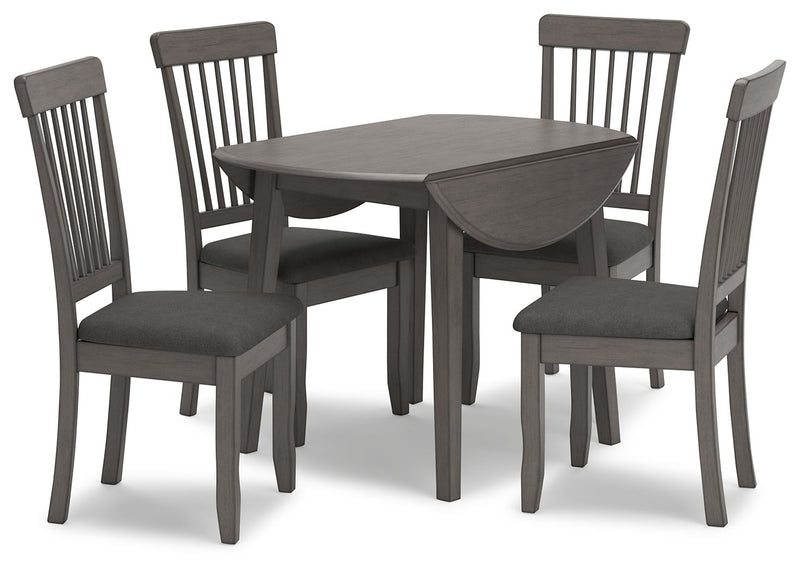 Shullden - Round Drm Drop Leaf Table - Gray