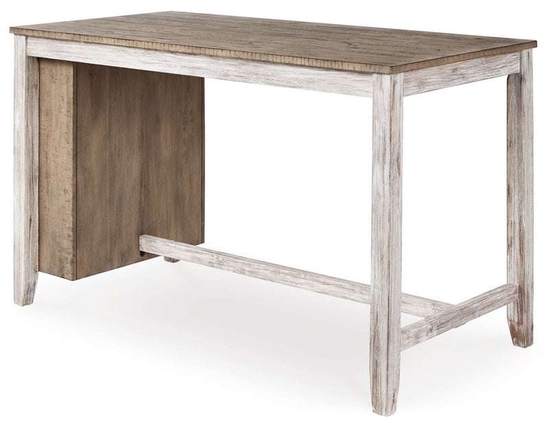 Skempton - Rectangular Counter Table With Storage - White
