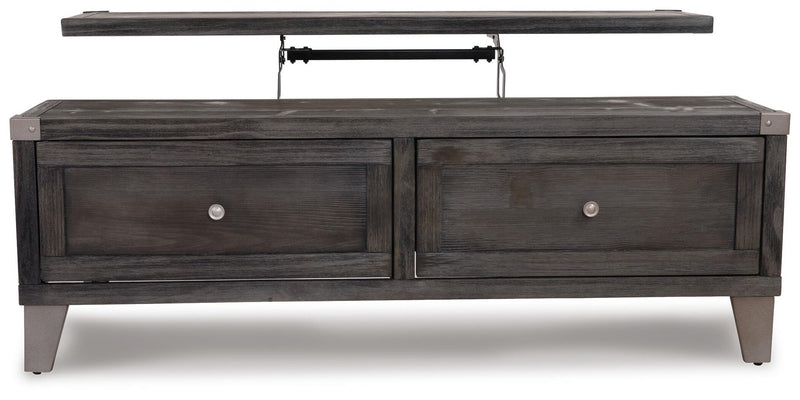 Todoe - Lift Top Cocktail Table - Dark Gray