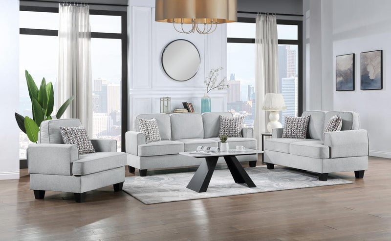 U418 - Loveseat - Shimmer Silver