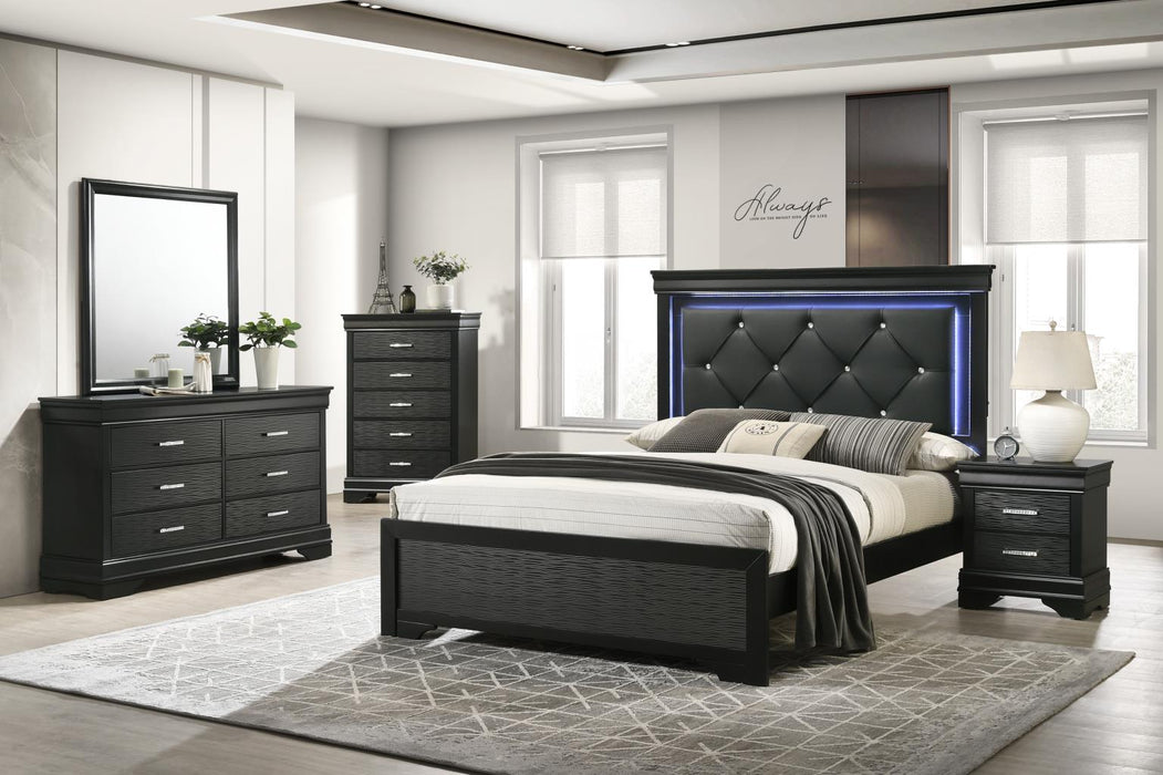 B395 Bed-Dresser-Mirror