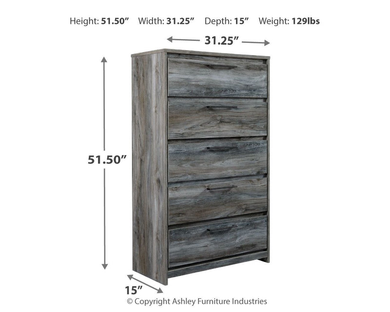 Baystorm - Five Drawer Chest