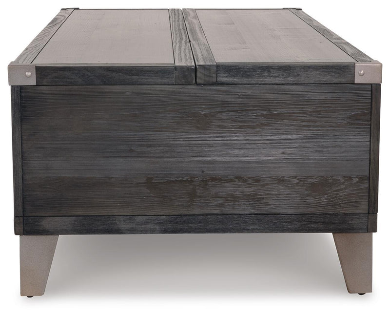 Todoe - Lift Top Cocktail Table - Dark Gray
