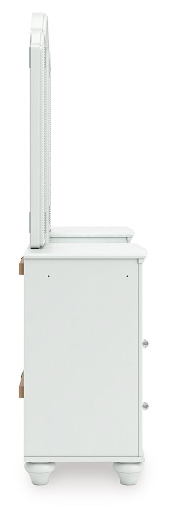 Kozlani - 3 Pc. - Vanity, Mirror And Stool - White