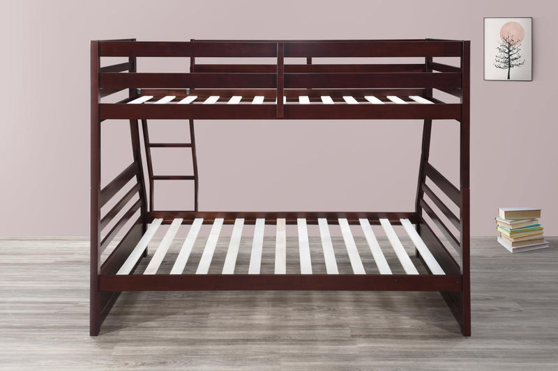 S091 - Twin / Full Bunk Bed - Brown