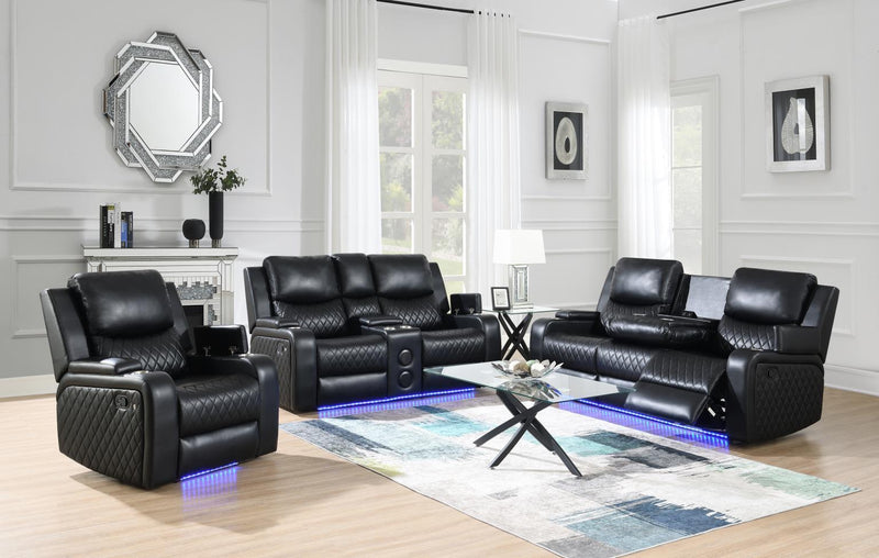 U126 - LED Reclining Chair - Black